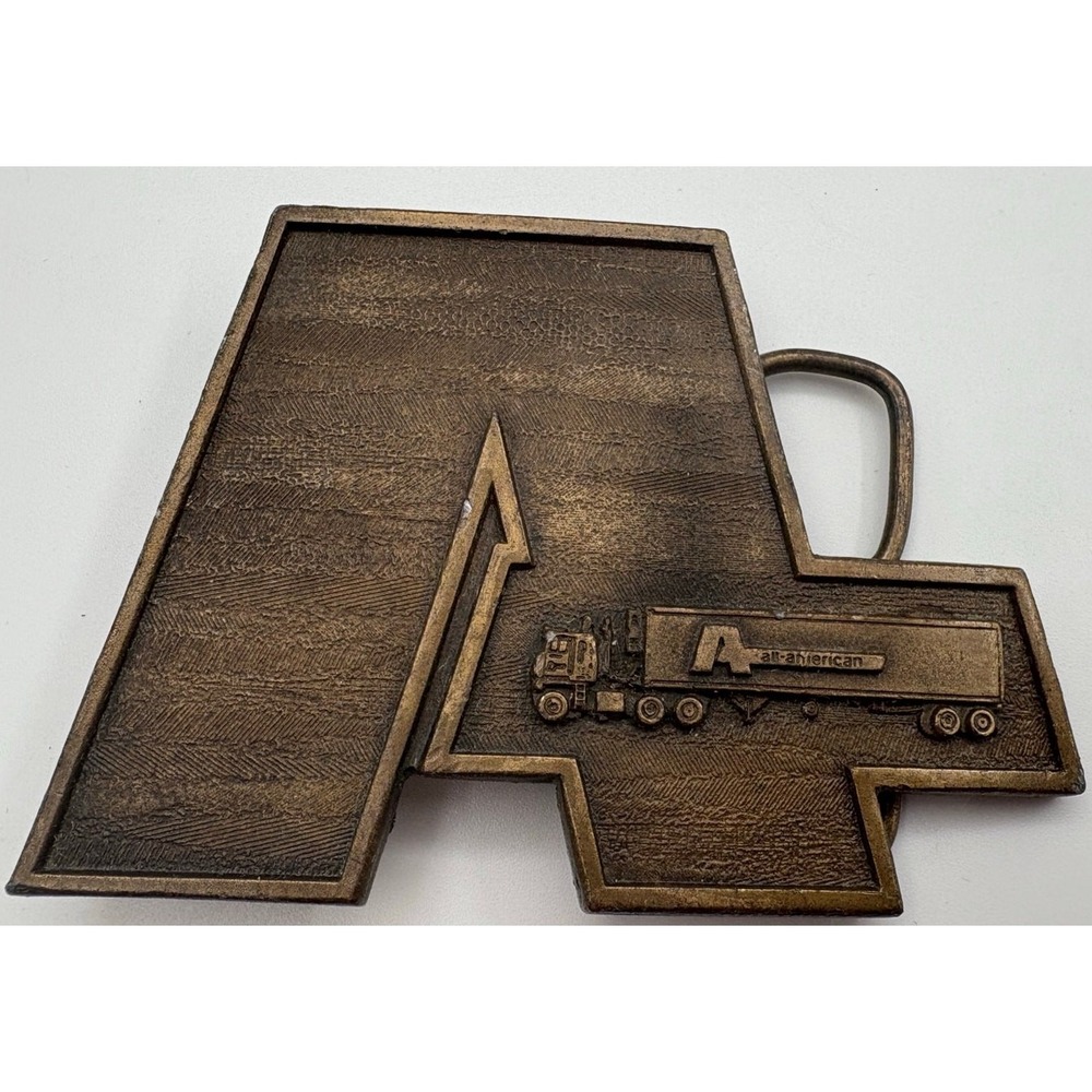 Vintage 1977 Bergamot Brass Works All American Truck Belt Buckle Limited Edition